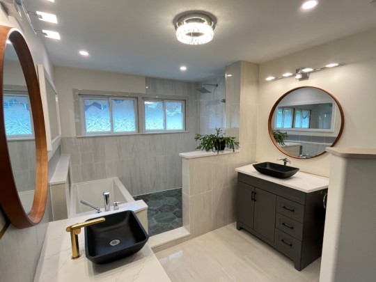 walk in shower bathroom